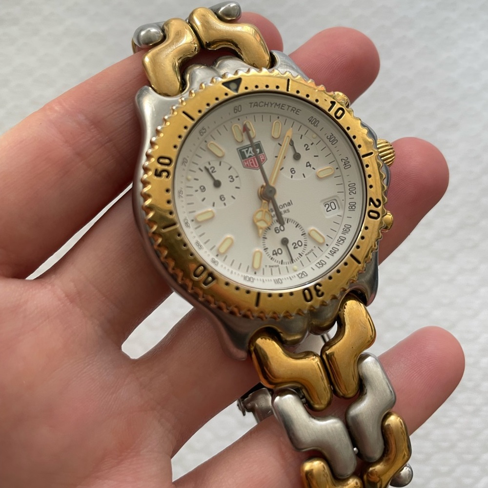 TAG HEUER CG1120-0 SENNA SEL CHRONOGRAPH 1/100 SS/Gold Plated. Swiss. Circa 90s.